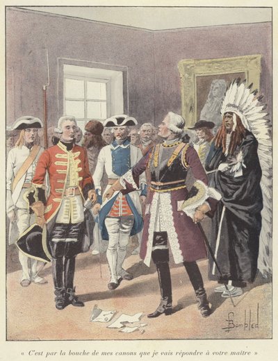 ルイドボードドフロンテナック、ニューフランス総督、1690年 作： Louis Charles Bombled